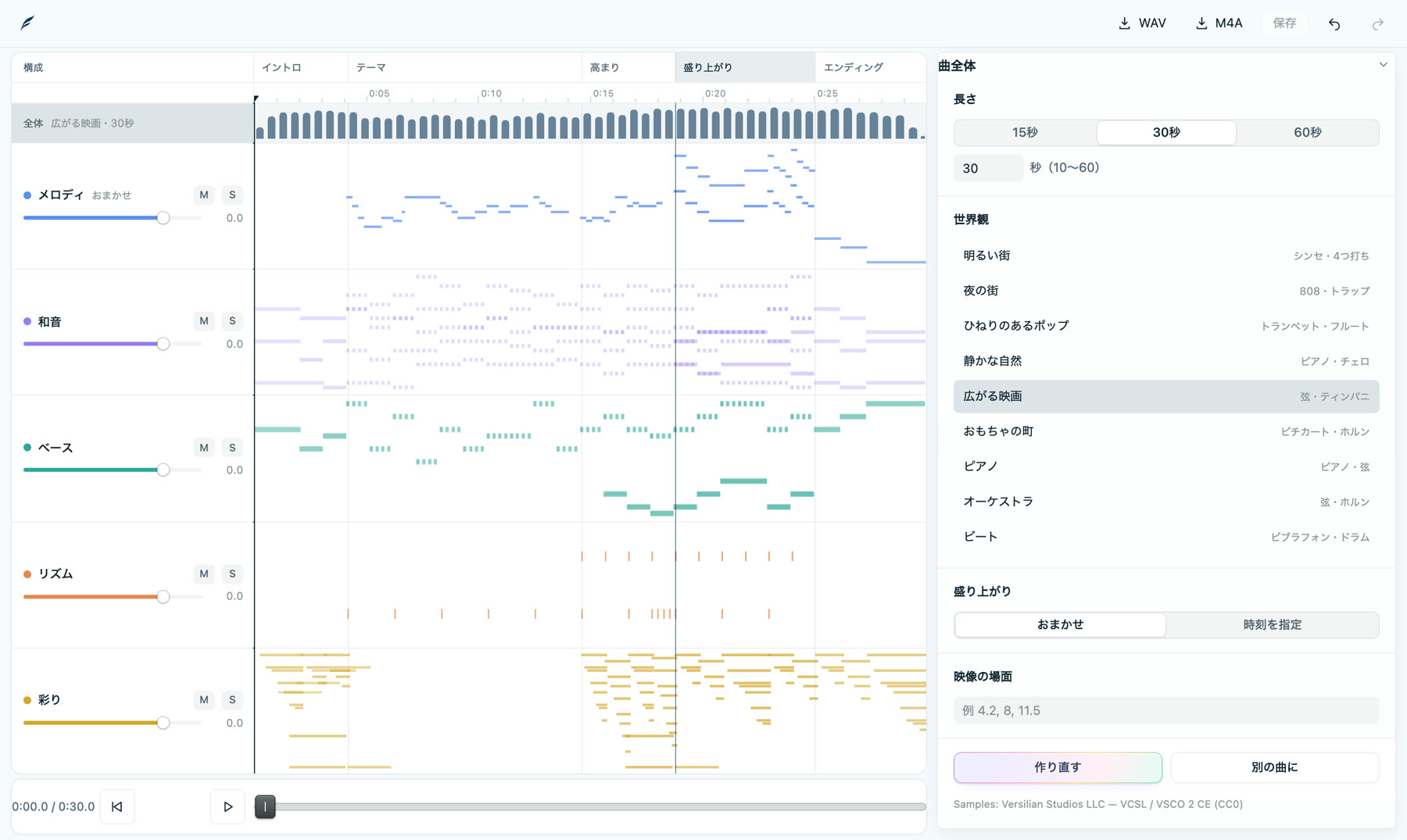 Flap Soundの編集画面