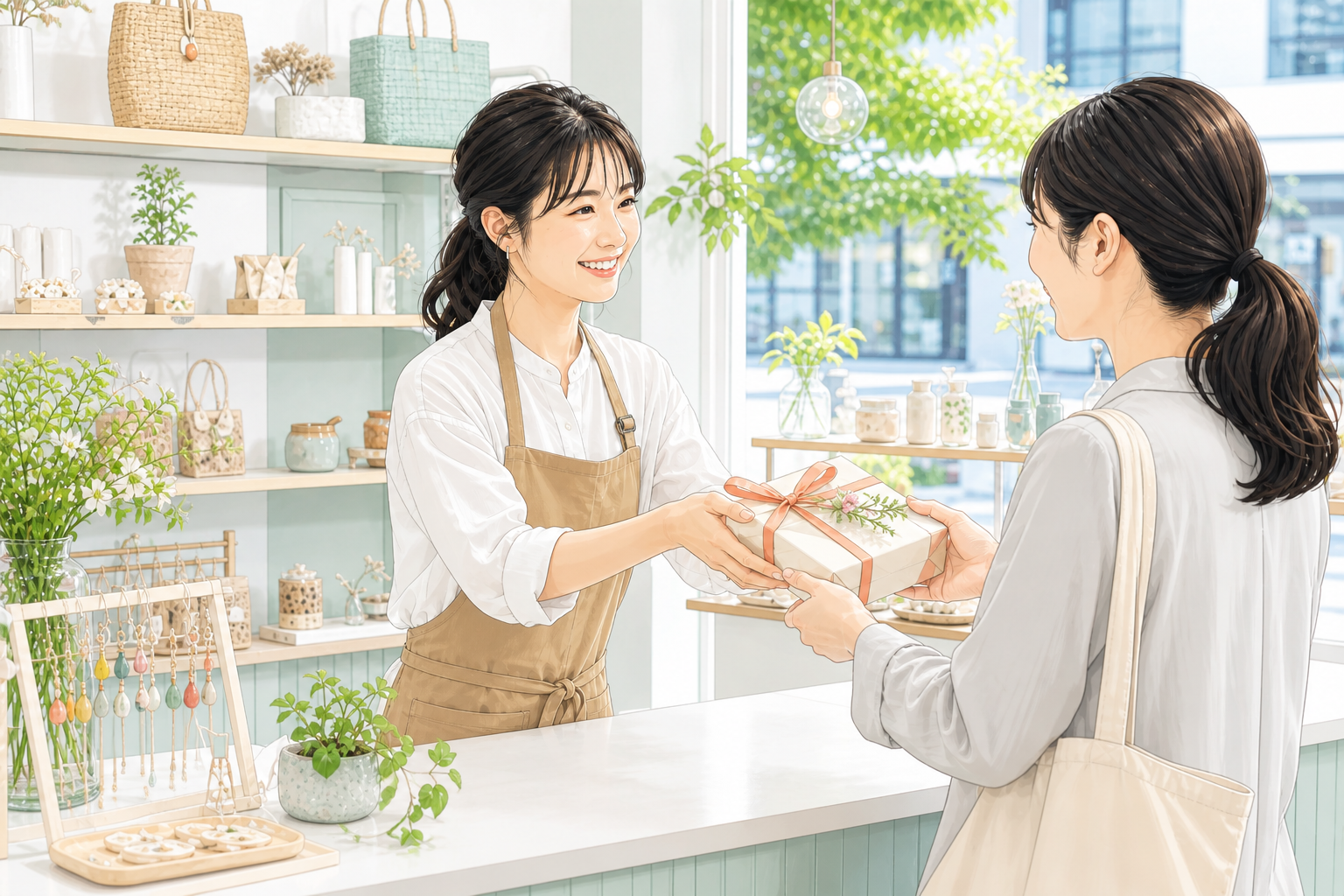 チームで制作を進めるイラスト